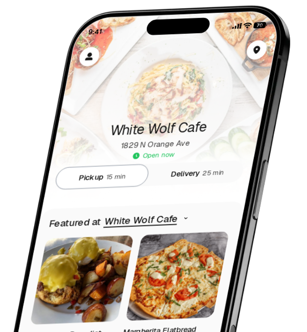 White Wolf Cafe app preview